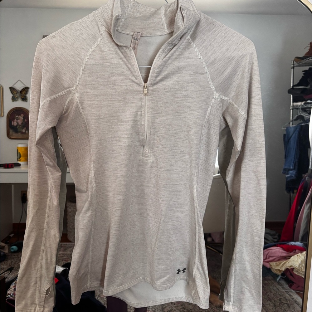 Under Armour Heathered Gray Quarter-Zip Top